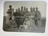 ad218 - German WW1 officers in the field - with Pickelhaube & binoculars