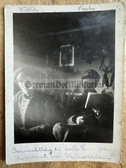ad219 - German WW1 soldiers in barracks with christmas tree