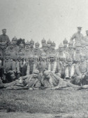 ad220 - German WW1 soldiers large unit photo with Pickelhaube