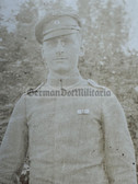ad225 - German WW1 soldier photo with medal ribbon