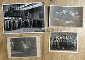 ad244 - lot of German WW2 era photos - including Wehrmacht soldiers in poland and DAF officials with uniform visor and swastika flag