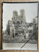 ad248 - destroyed Reims cathedral France Western Front - large size photo