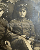 ad255 - German WW1 soldiers group photo - young recruits with NCO