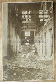 ad257 - German WW1 photo - shelled castle ruin