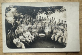 ad259 - German WW1 photo - military hospital - nurse - musical band
