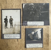 ad287 - lot of three German WW1 soldier photo - senior NCO's with sleeve rank chevrons