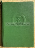 od085 - c1974 complete social security book for a woman - worked as a nursery nurse in Berlin Treptow