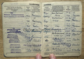 od132 - c1952 early social security book for a man - worked as a printer in Berlin