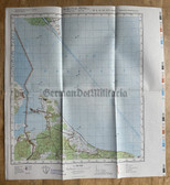 map023 - original East German NVA Army tactical map - border with Poland - c1985 NOWE WARPNO Baltic Sea