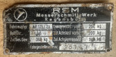 ad309 - c1954 original RSM Messerschmitt Microcar KR 175 / 2a (Kabinenroller / Fend cabin scooter) - chassis plate VIN number