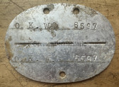 ad313 - original OKW Oberkommando der Wehrmacht - Wehrmacht High Command - dog tag Hundemarke