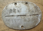 ad314 - original OKW Oberkommando der Wehrmacht - Wehrmacht High Command - dog tag Hundemarke