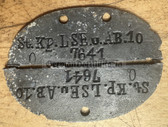 ad320 - original Wehrmacht Stammkompanie Landesschützen Ersatz- und Ausbildungs-Bataillon 10 (Headquarters Company, 10th Landesschützen Replacement and Training Battalion) - dog tag Hundemarke