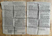 ad322 - c1944 Luftwaffe fighter pilot KIA near Reisendorf - shot down by P-51 in aerial combat -long letter to parents with details of what happened on the day and what happened with the remains of their son