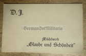 ad325 - c1941 HJ Deutsches Jungvolk in Bukarest Romania invitation to a Gymnastics evening