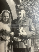 ad337 - c1937 NSKK leader wedding photo with dagger and Mein Kampf wedding edition