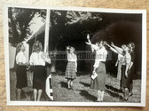 ad354 - BDM female HJ flag hissing photo