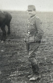 wpc056 - Wehrmacht Feldwebel with horses photo