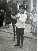 wpc058 - Wehrmacht soldier in white jacket with horse photo - might also be from another organisation