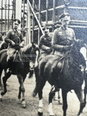 wpc060 - Wehrmacht mounted unit on horseback with officers photo