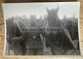 wpc066 - Wehrmacht soldier with horses photo