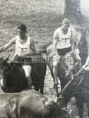wpc079 - Wehrmacht soldiers in sports PE vests on horseback