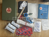 gw017 - complete East German first aid kit in metal box for military vehicles - NVA, Grenztruppen, BePo, etc.