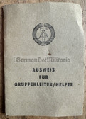 gw281 - c1970 East German permit for a holiday camp councillor