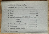 gw274 - 2 - NVA issued vehicle ID card for a military driver