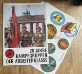 gw266 - c1973 20th anniversary of the Kampfgruppen - folder with 10 large posters