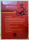 gw264 - DDR East German Oath of Allegiance of the Kampfgruppen wall plaque - very large - plastic