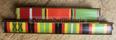 is033 - 7 place paper medal ribbon bar - Grenztruppen Border Guards - senior NCO rank or senior Officer rank