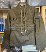 ft006 - NVA Army UTV FDA Strichtarn Camo Jacket Summer - scarce armoured crew/Panzer version with rescue straps - size g48