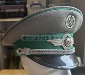 wo347 - Grenzflieger Grenztruppen Border Guards helicopter patrol pilots  Officer ranks visor hat - size 57