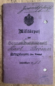 wd023 - c1913 original German Military ID Militaerpass - Field Artillery Regiment No 15 - many entries & awards - see description