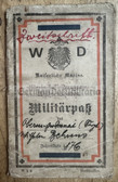 kmd001 - c1894 original German Military ID Militaerpass - Kaiserliche Marine/Imperial Navy - WW1 service and several promotions - unusual document - see description