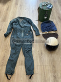 su050 - c1978 dated Soviet MIG fighter pressure suit & helmet in original wooden storage/transportation box - beautiful set