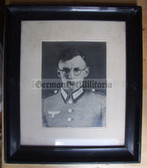 wpc003 - large framed portrait photo - Wehrmacht Medical Orderly - kia in Russia in October 1941 - named Herbert Schumann