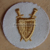 sbbs036 - Volksmarine Military Justice Sleeve Patch for Officers - white