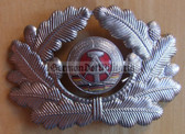 sbbs058 - 4 - c1960's two piece enamel NVA Army and Grenztruppen officer Visor Hat insignia - visor cockade