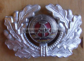 sbbs057 - 16 - c1960's two piece enamel NVA Army and Grenztruppen EM non-officer Visor Hat insignia - visor cockade