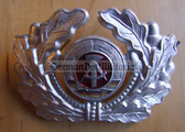 sbbs048 - 11 - NVA Army, Grenztruppen and Volkspolizei EM conscript Visor Hat insignia - visor cockade cap badge