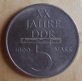 om430 - East German 20 Marks issued coin - c1990 opening of