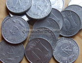 om107 - 23 - East German 10 Pfennig money coin - issued