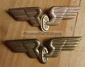 sbbs070 - Deutsche Reichsbahn DR Railways Officer Visor Hat and Ushanka insignia - cockade cap badge