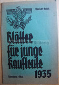 ssb059 - BLAETTER FUER JUNGE KAUFLEUTE - HJ Hitler Youth publication for young businessmen