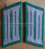 sbbs085 - c1989 pair of BePo Bereitschaftspolizei Riot Police enlisted EM Collar Tabs - Dress Uniform