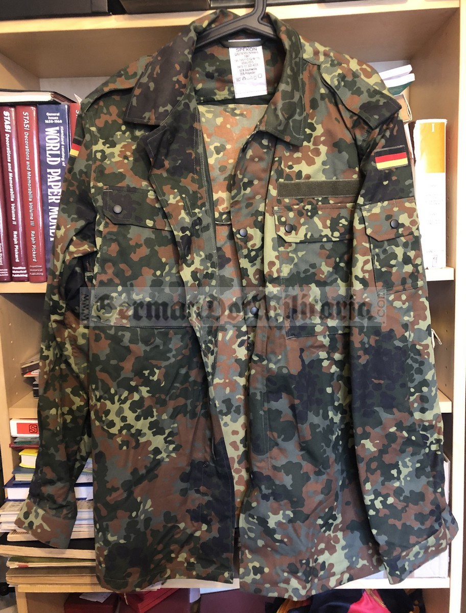 wo050 - Bundeswehr Flecktarn Camo Jacket and Pants uniform - jacket is XL  size - GermanDotMilitaria