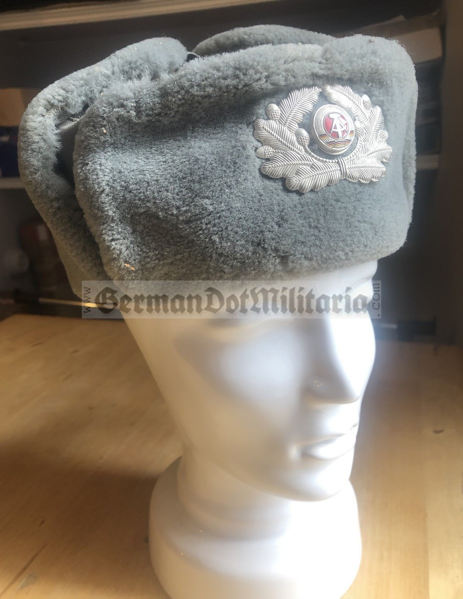 wo397 - NVA Army & Grenztruppen & Stasi career soldier/Officer Winter Fur  Cap Ushanka - different sizes available - GermanDotMilitaria