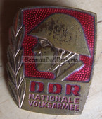 om158 - NVA Army Bester Badge with glass enamel - 1st type mid 1960's without repeat hanger brackets - worn on uniforms